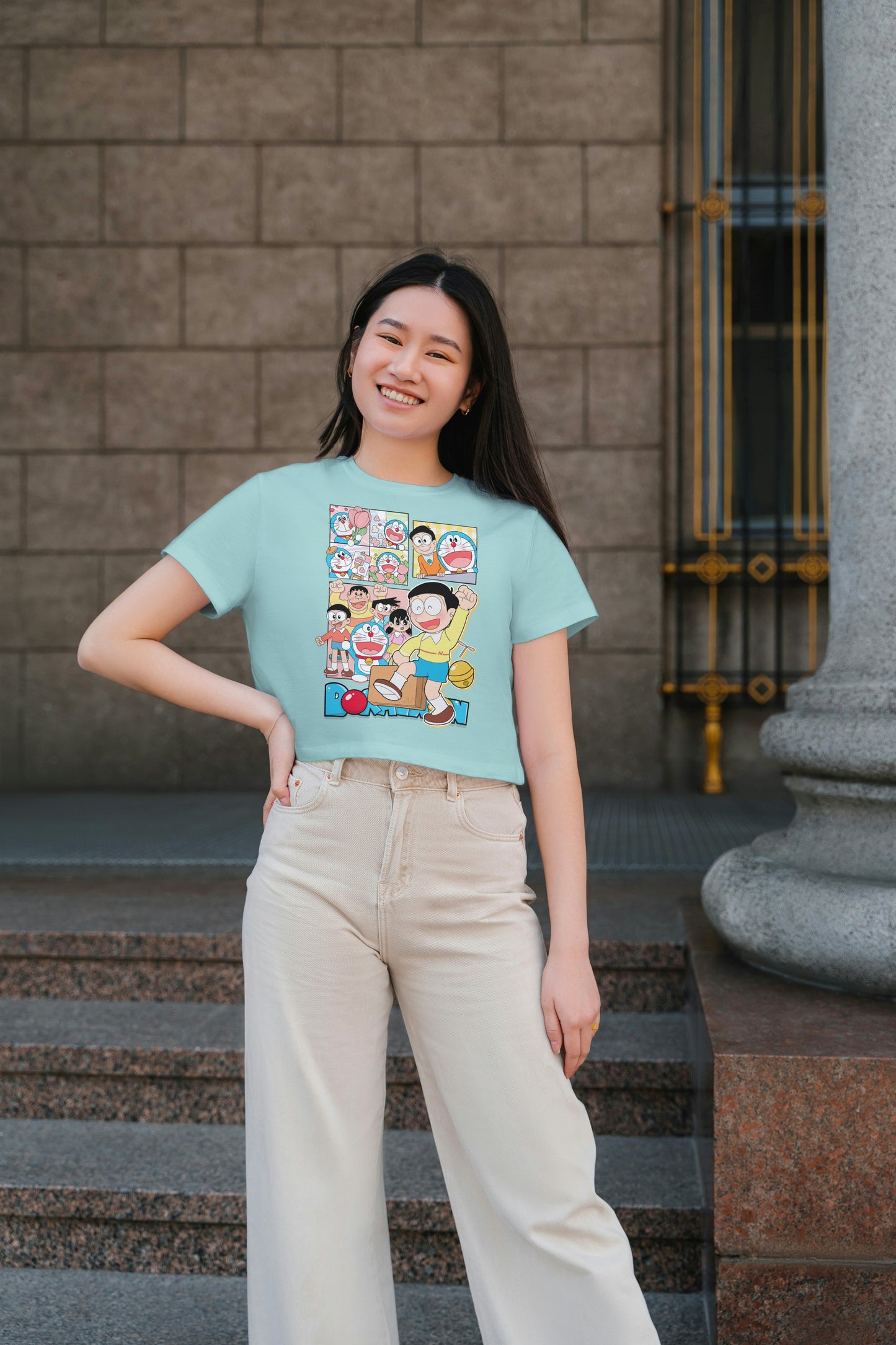 Doremen crewneck croptop - Smaaro™